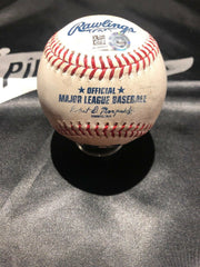 Austin Meadows MLB Game Used Double RBI Baseball 9/5/19 Career 2B #36 Rays