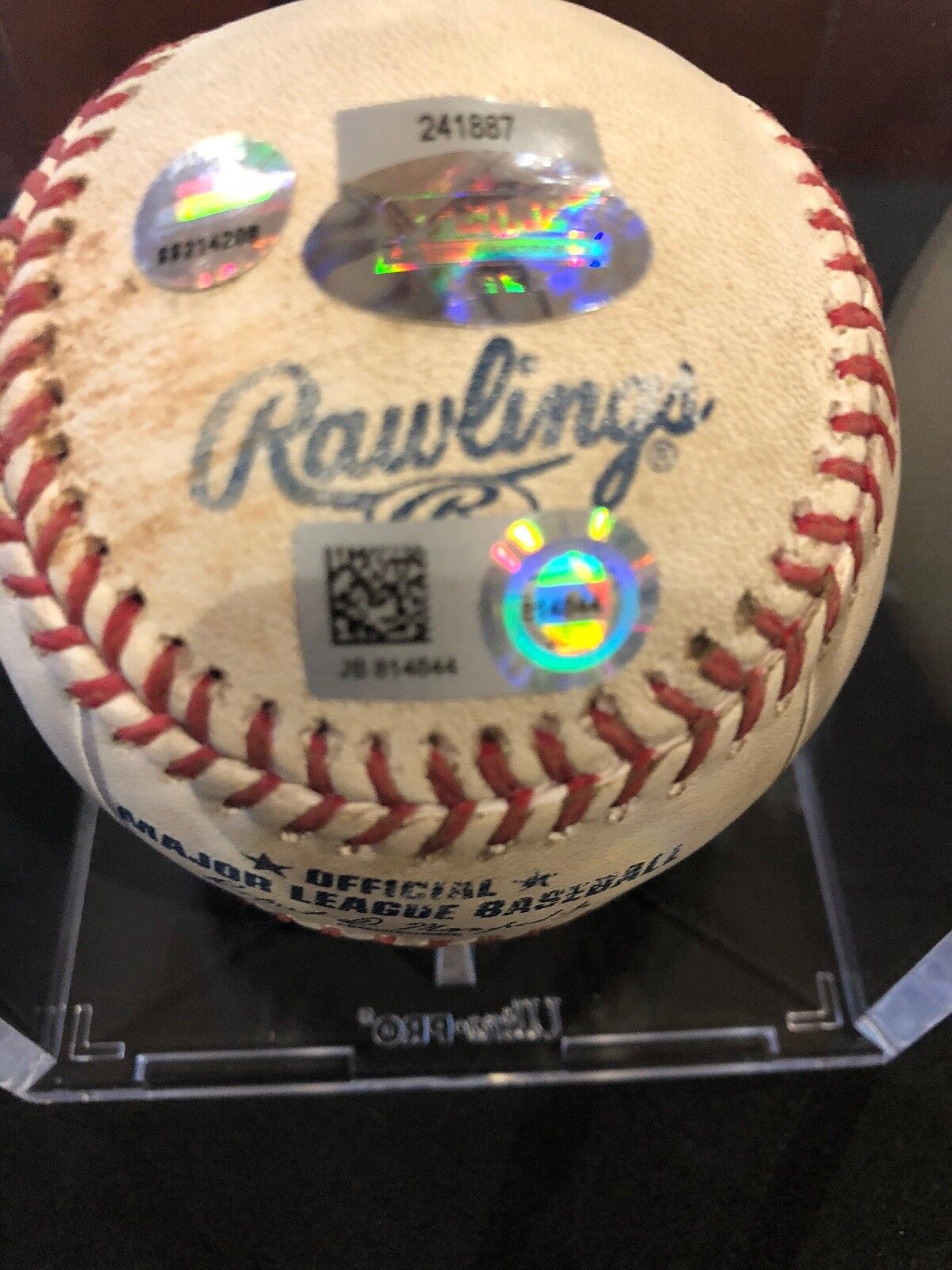 Gary Sanchez Game Used Baseball Rookie Year Autographed Baseball 9/11/16