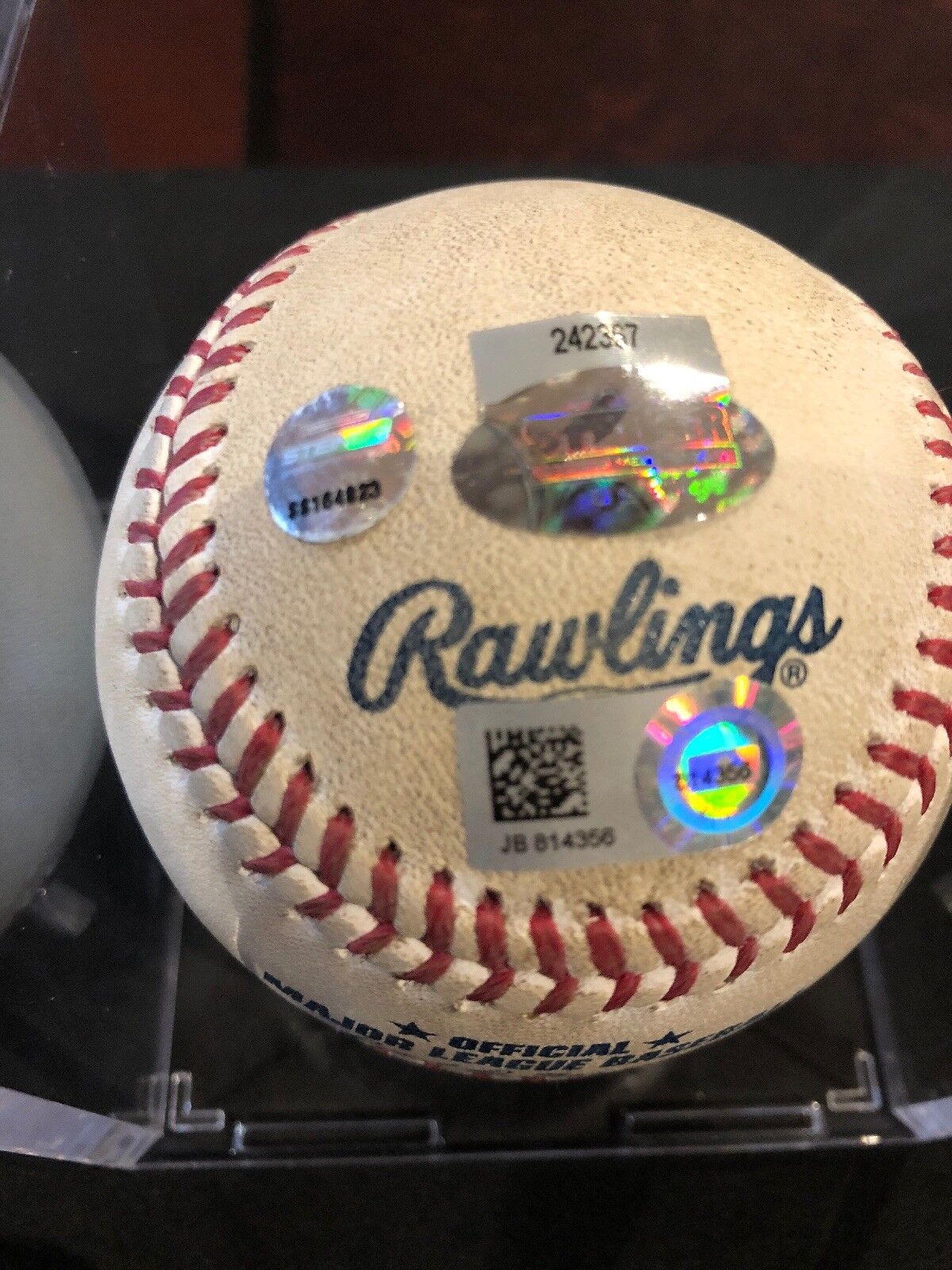 Gary Sanchez Game Used Baseball Rookie Year Autographed Baseball 8/28/16