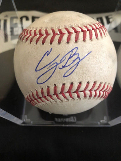 Cody Bellinger MLB Game Used Triple Logo Baseball Autographed Career Triple #11