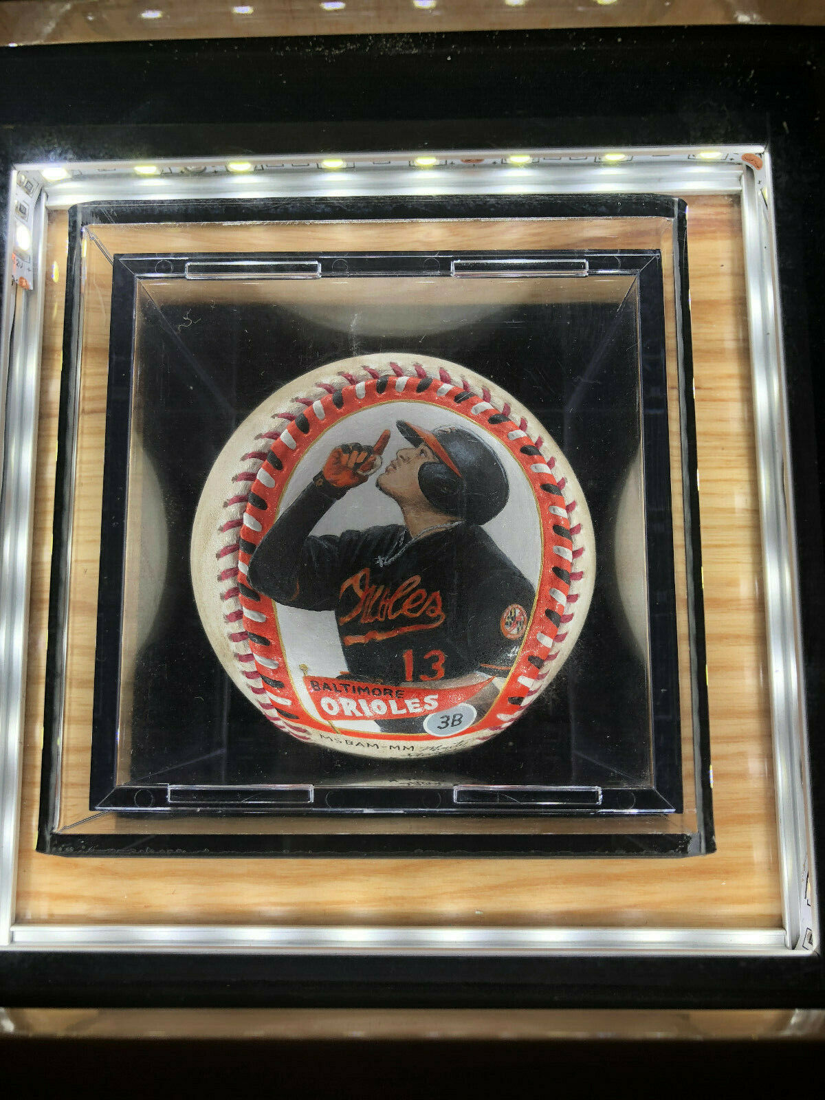 Baseball Display Case and Presentation Box 25 yr UV Protection and LED Lighting