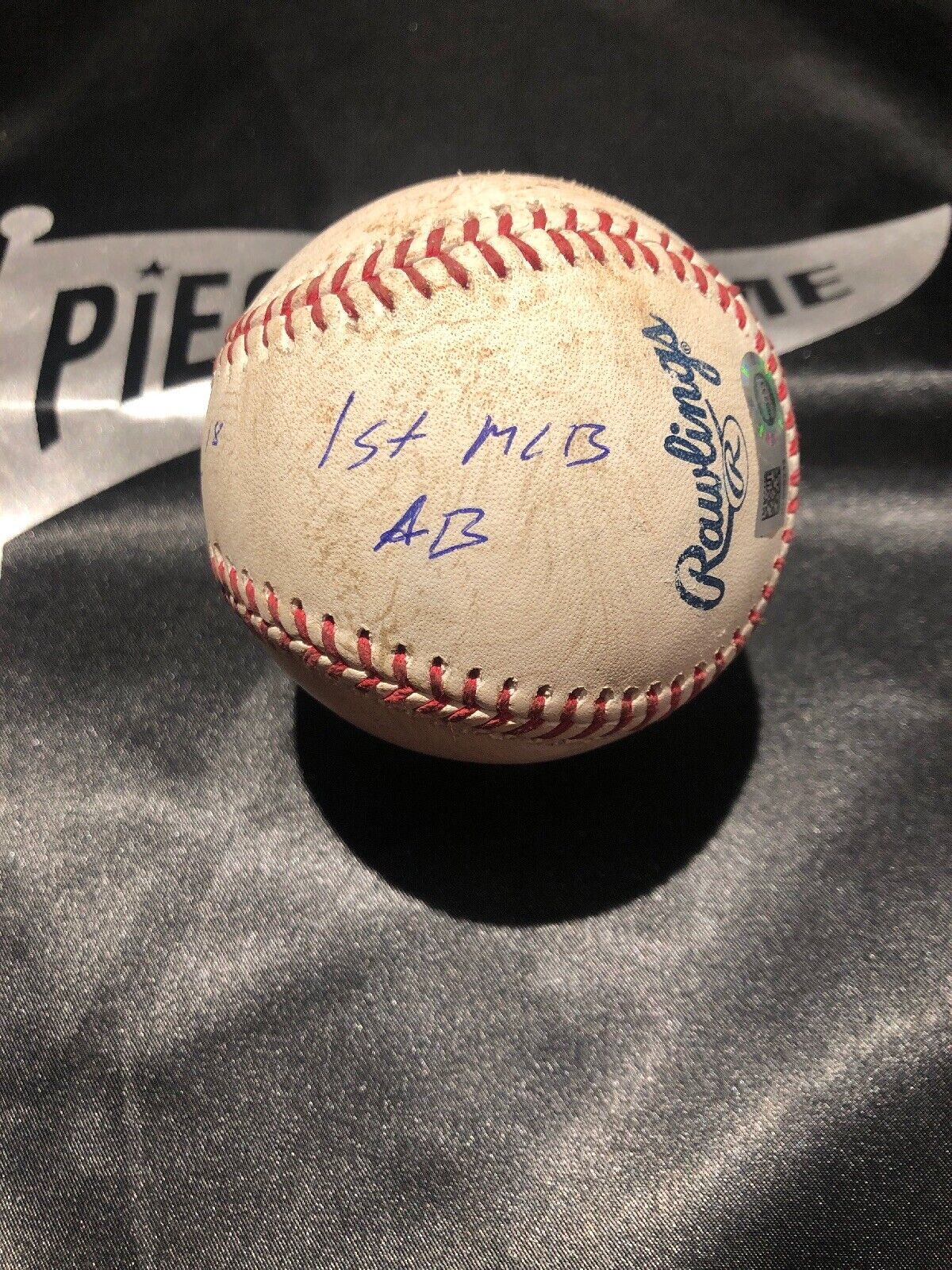 Keston Hiura Game Used MLB Authenticated First MLB At Bat Auto Baseball 5/14/19