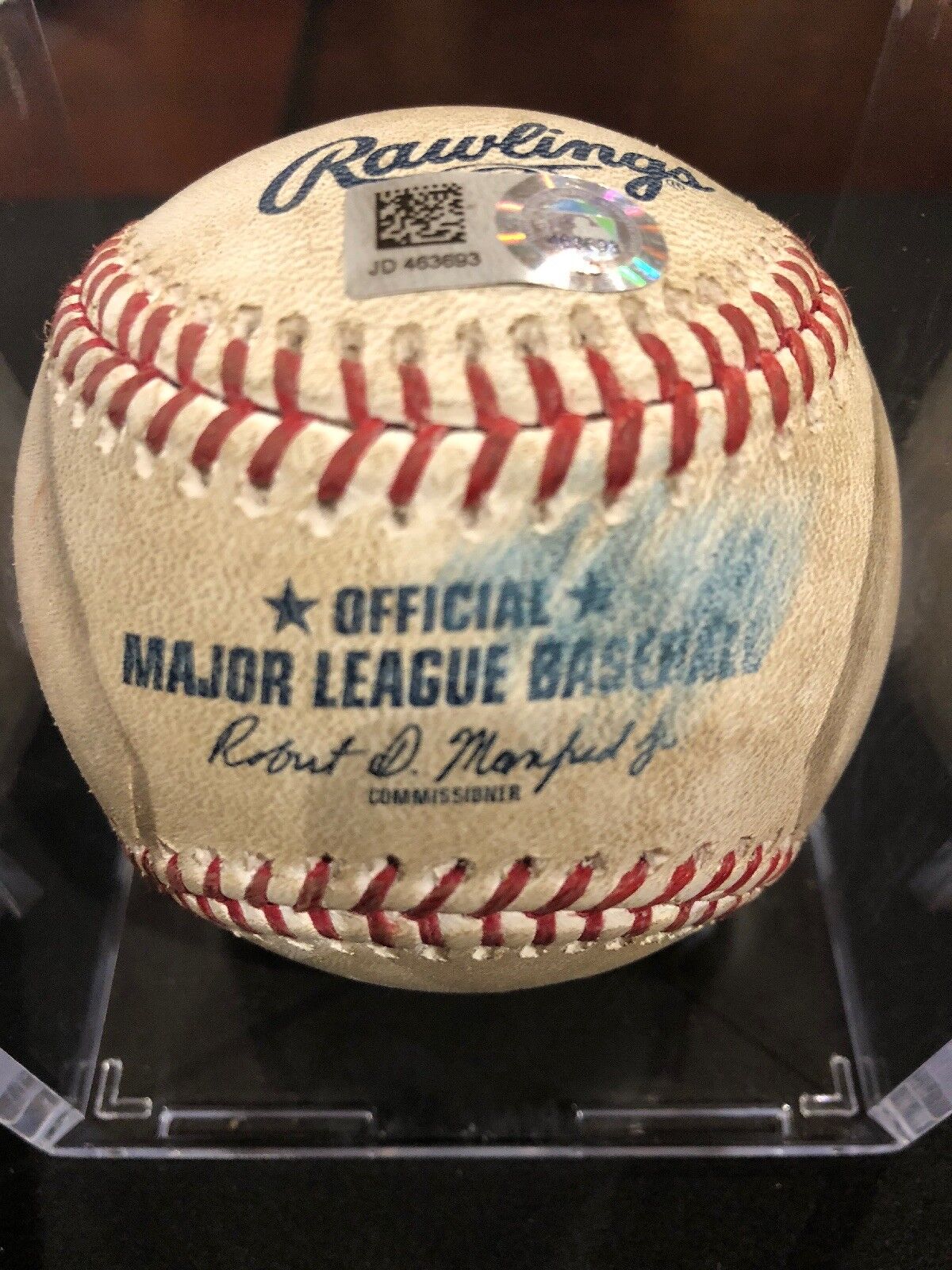 Miguel Sano MLB Game Used Single RBI 4/4/18 Hit # 296 RBI# 200