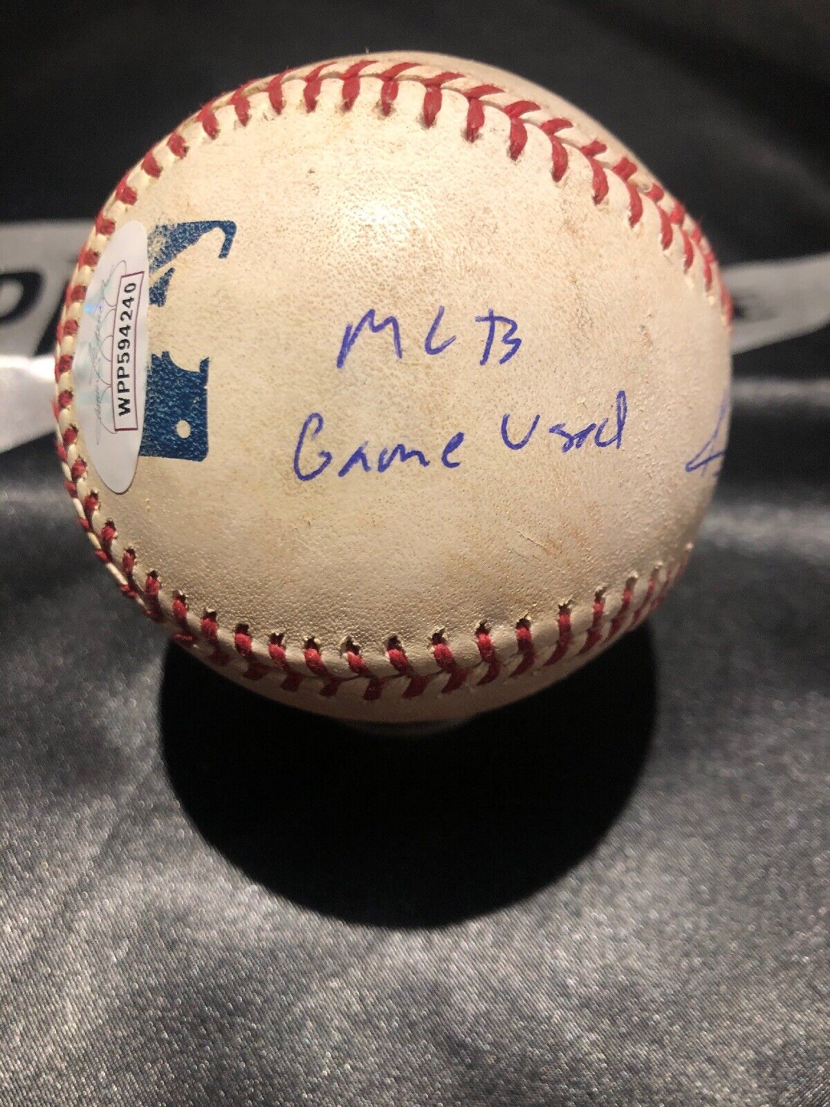 Keston Hiura Game Used MLB Authenticated Single Ball Auto 5/17/19 Career Hit # 3