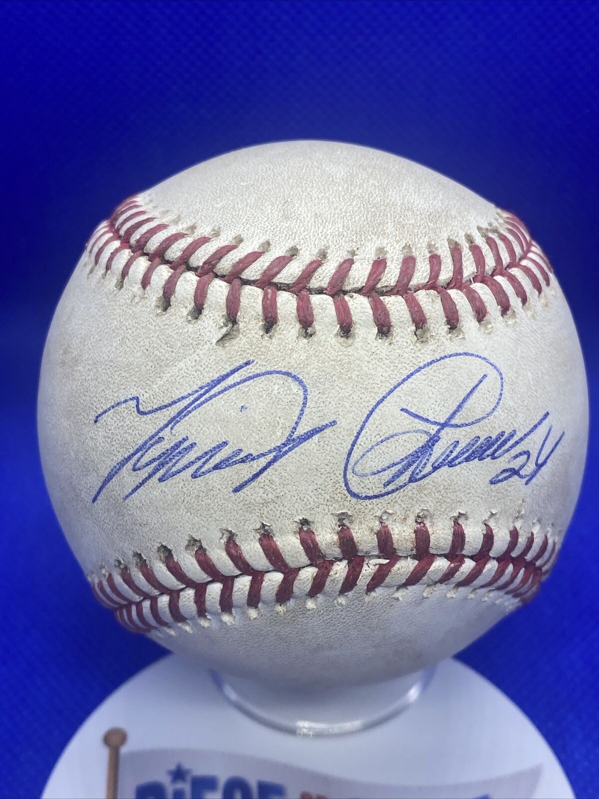 Miguel Cabrera MLB Game Used Double RBi's Autographed Baseball Career Hit #2658