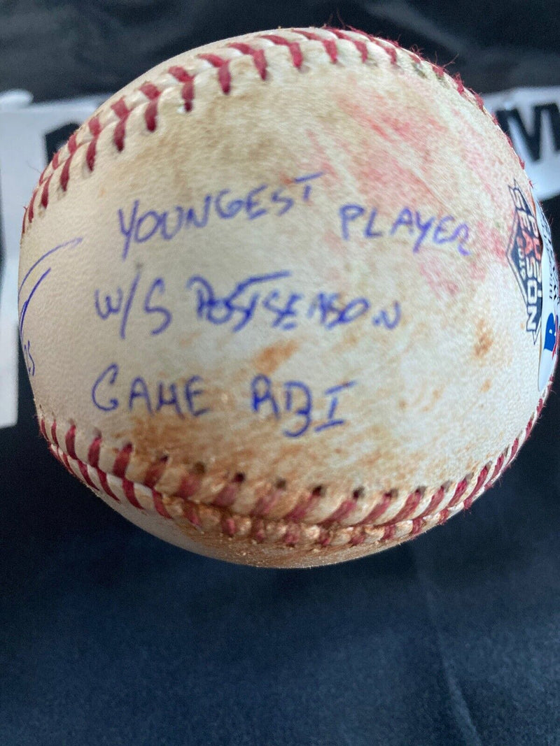 Gleyber Torres MLB ALCS Game Used 2 RBI Single Baseball 10/12/19 Record Ball