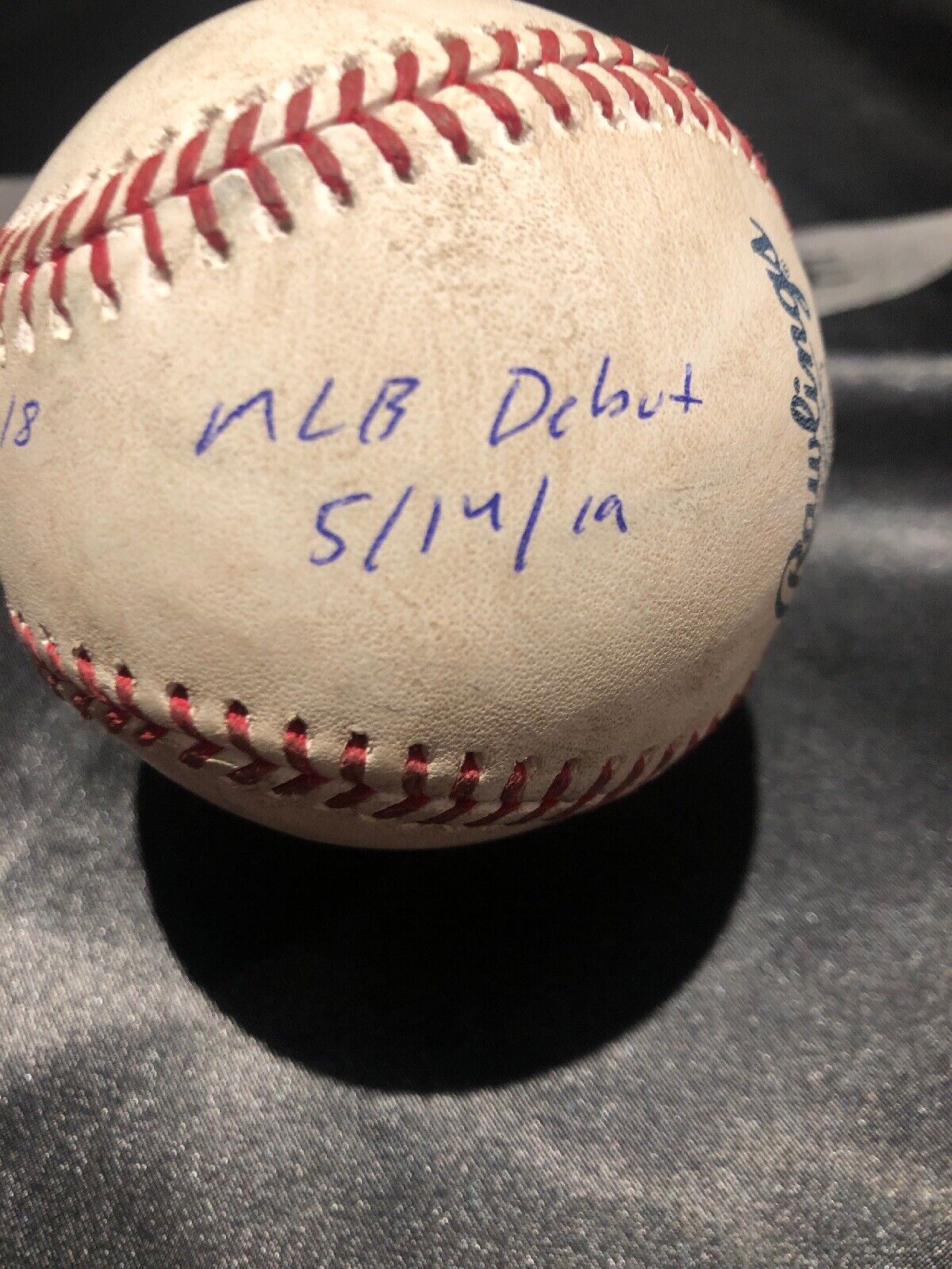 Keston Hiura GameUsed MLB Authenticated Debut Day Auto Baseball 5/14/19 Brewers