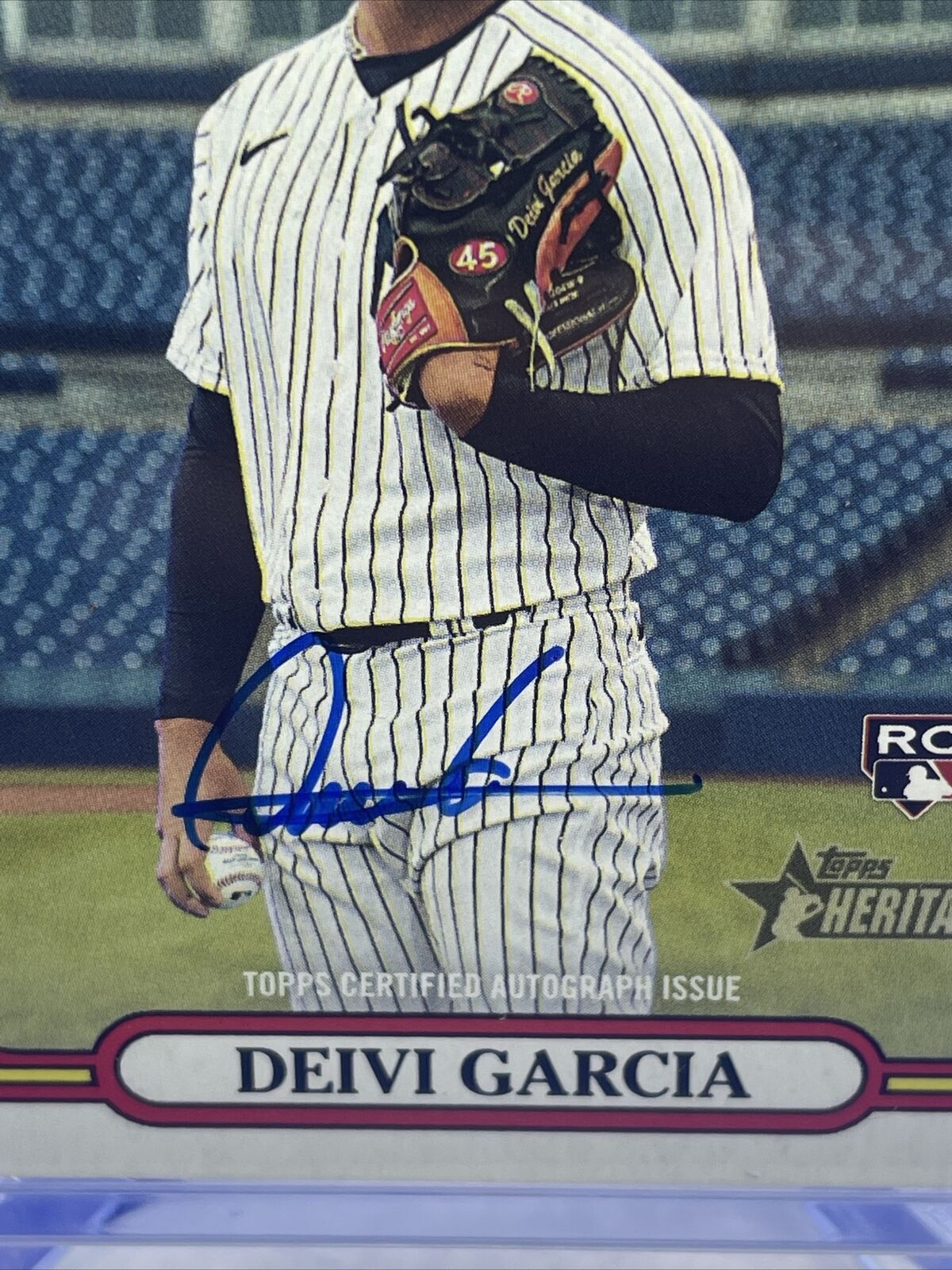 2021 Topps Heritage Rookie AUTO Devi Garcia RC #ROA-DH New York Yankees