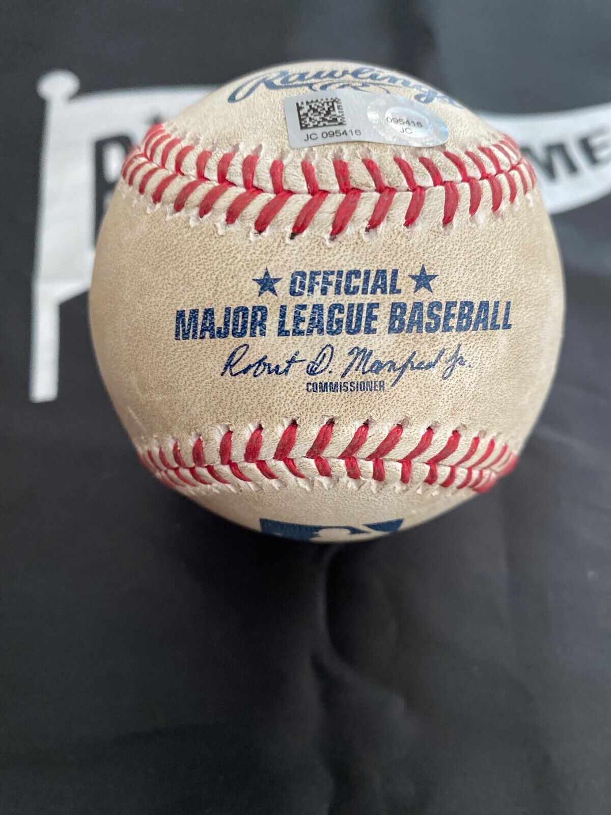 Buster Posey MLB Game Used Single, RBI Autographed Baseball Hit #1015 Giants