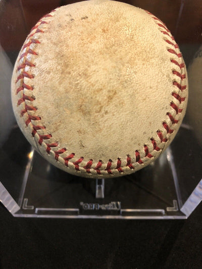 Bryce Harper MLB Game Used Single 4/8/18 Hit #792 3 Player Ball Mets vs National