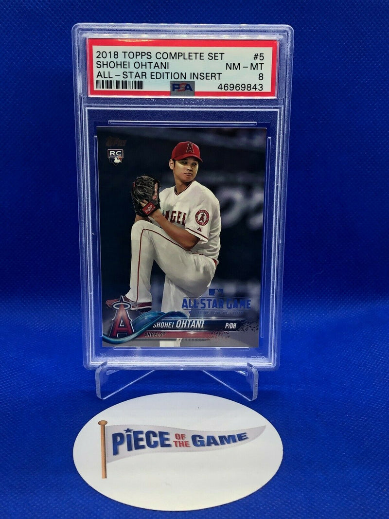 2018 Topps Shohei Ohtani Complete Set All-Star Game Silver Stamp PSA 8 RC