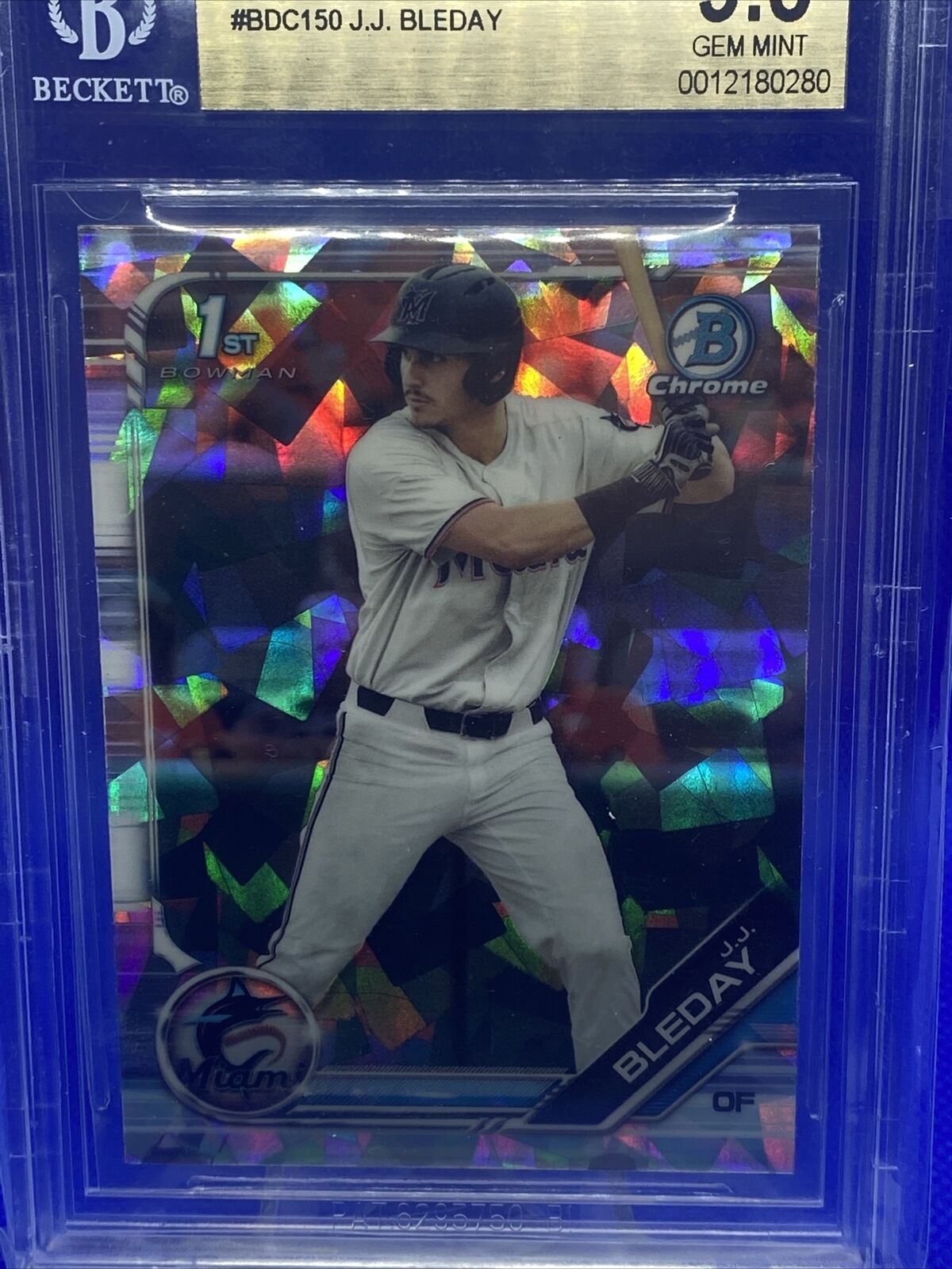 2019 Bowman Draft Sapphire JJ Bleday BDC-150 Marlins Bowman 1st BGS 9.5 Gem Mint