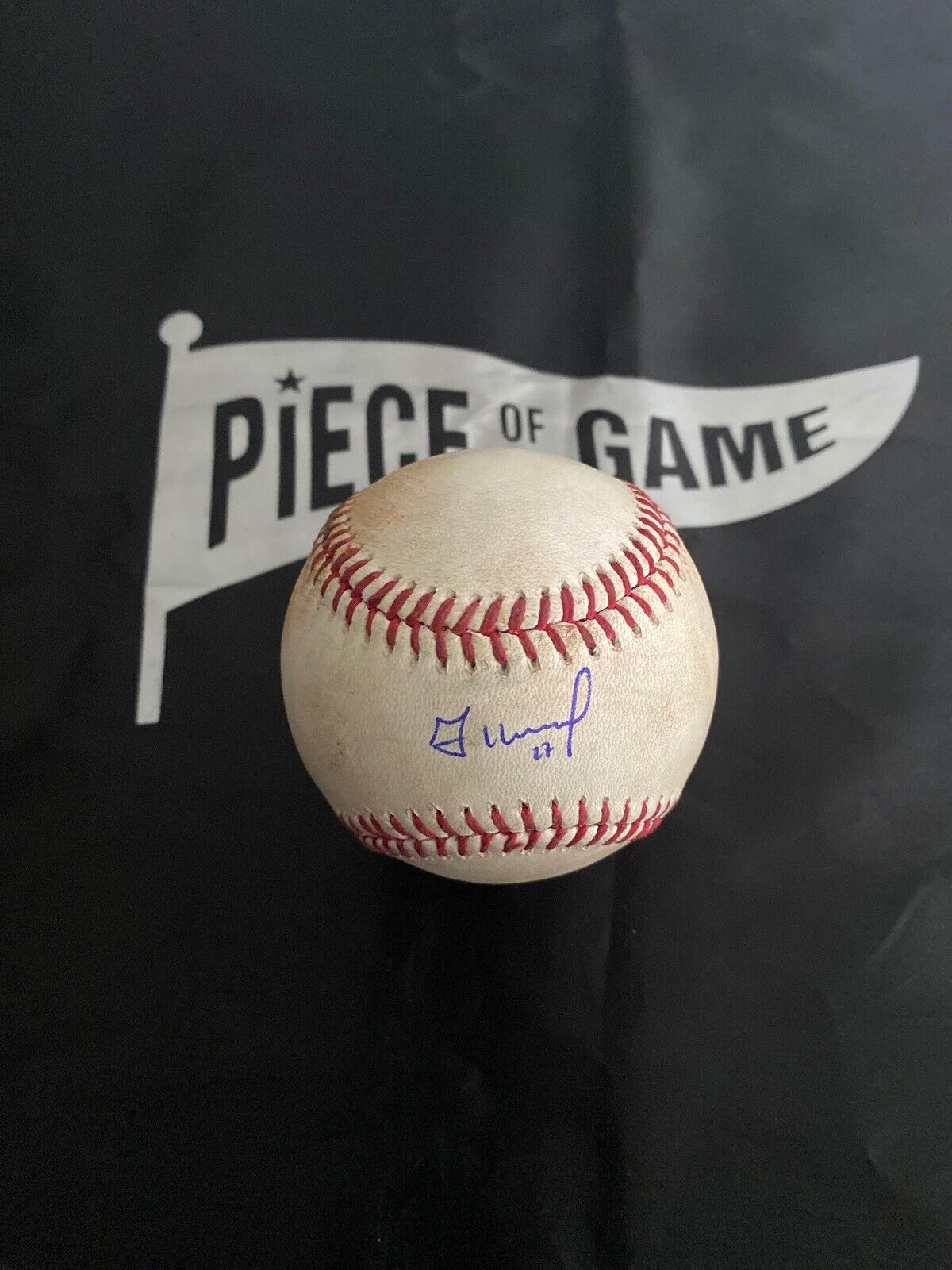 Jose Altuve MLB Game Used Single Auto Baseball 5/15/18 Career Hit #1304 to Trout