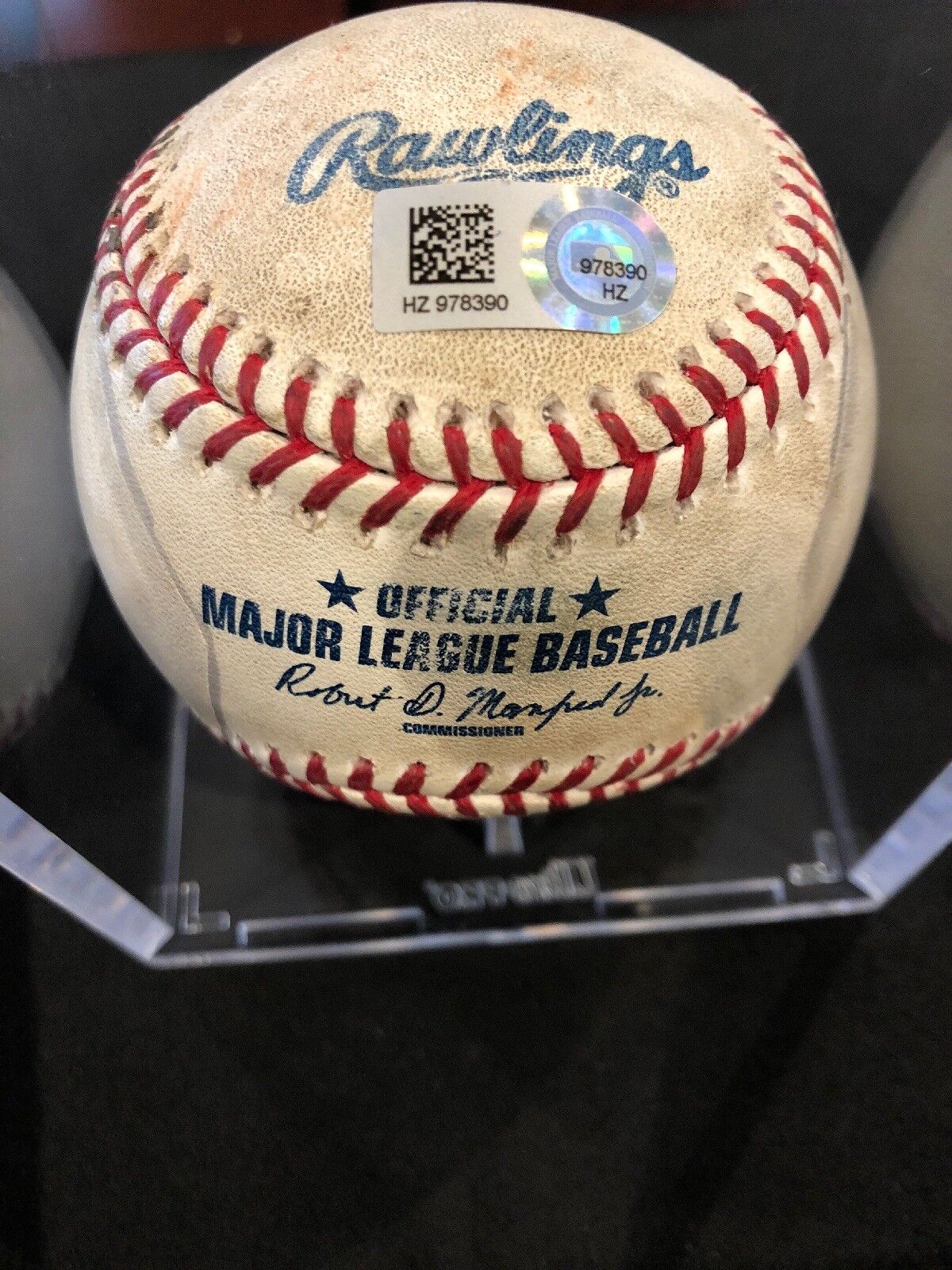 David Ortiz MLB Game Used Autographed Ball 9/20/15 Boston vs Toronto