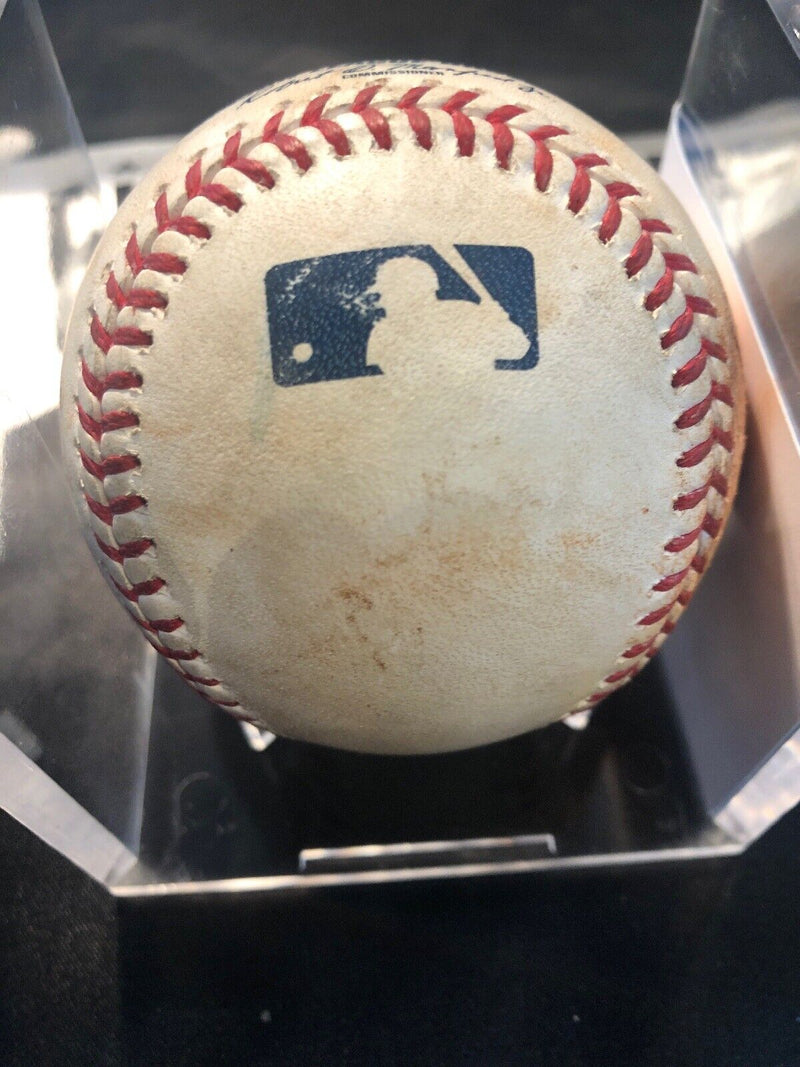 Austin Meadows MLB Game Used Single Baseball 5/27/19 Career Hit 