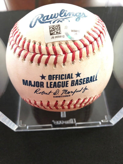Victor Robles MLB Debut Signed Game Used Baseball 9/7/17 Phillies at Nationals