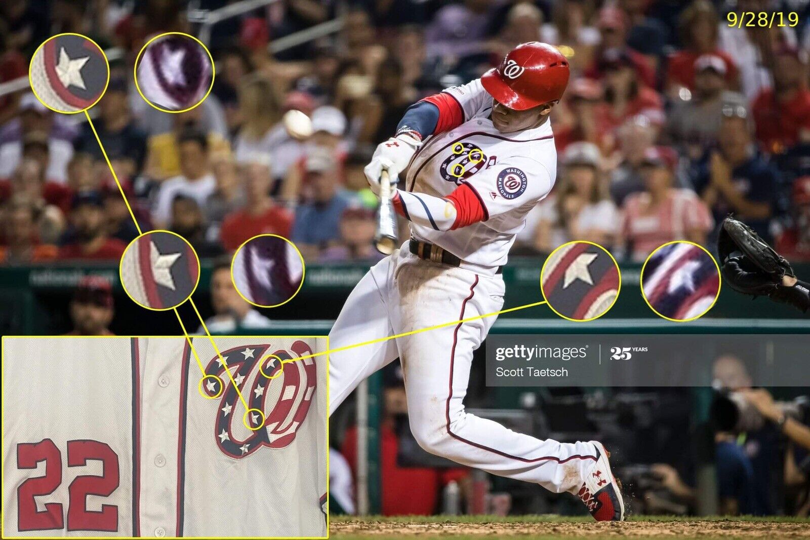 Juan Soto MLB Game Used World Series Season Jersey Career HR #50 3HR Nationals