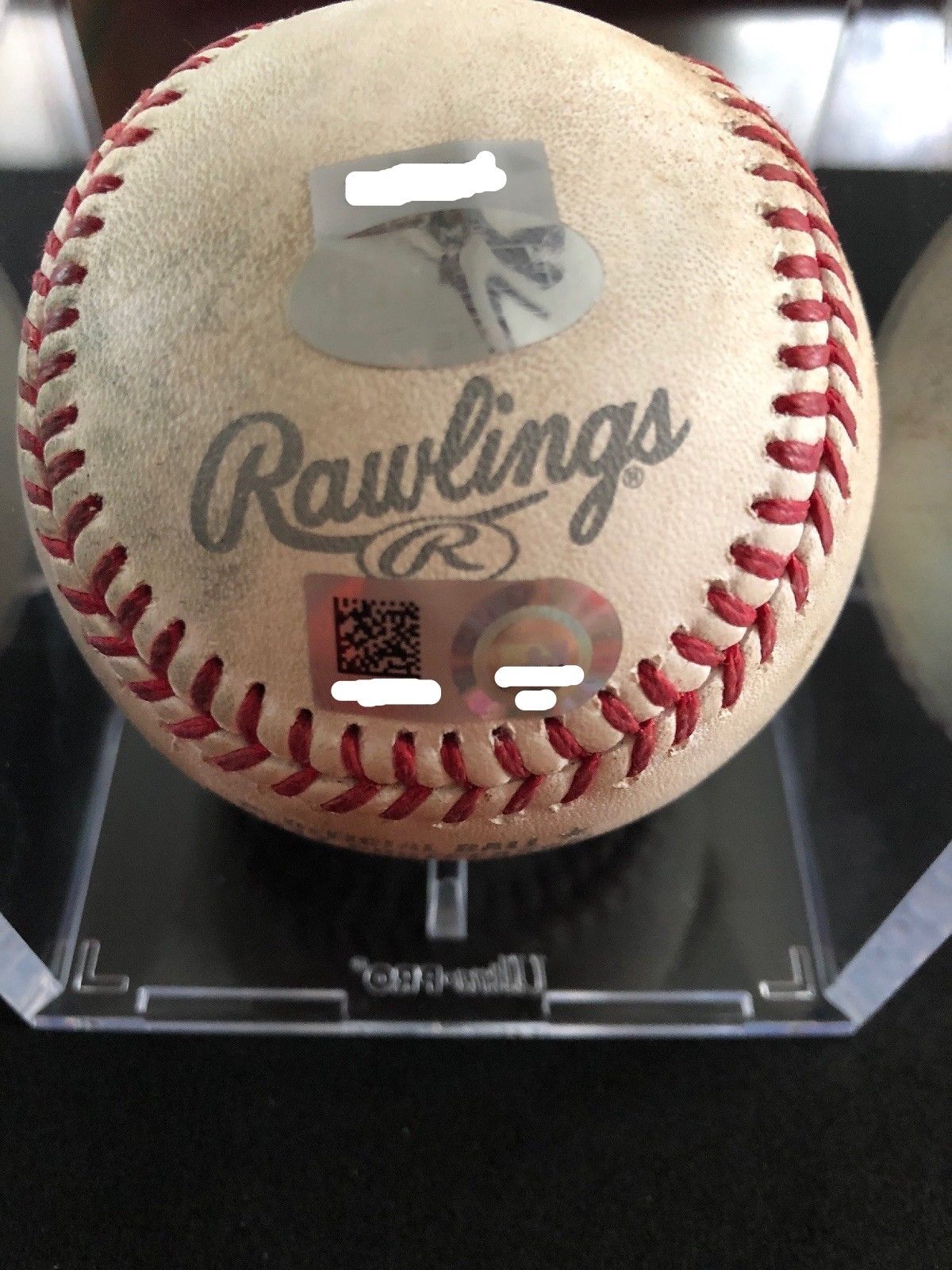 Aaron Judge MLB Game Used Post Season Baseball 10/8/2017 Yankees vs Indians