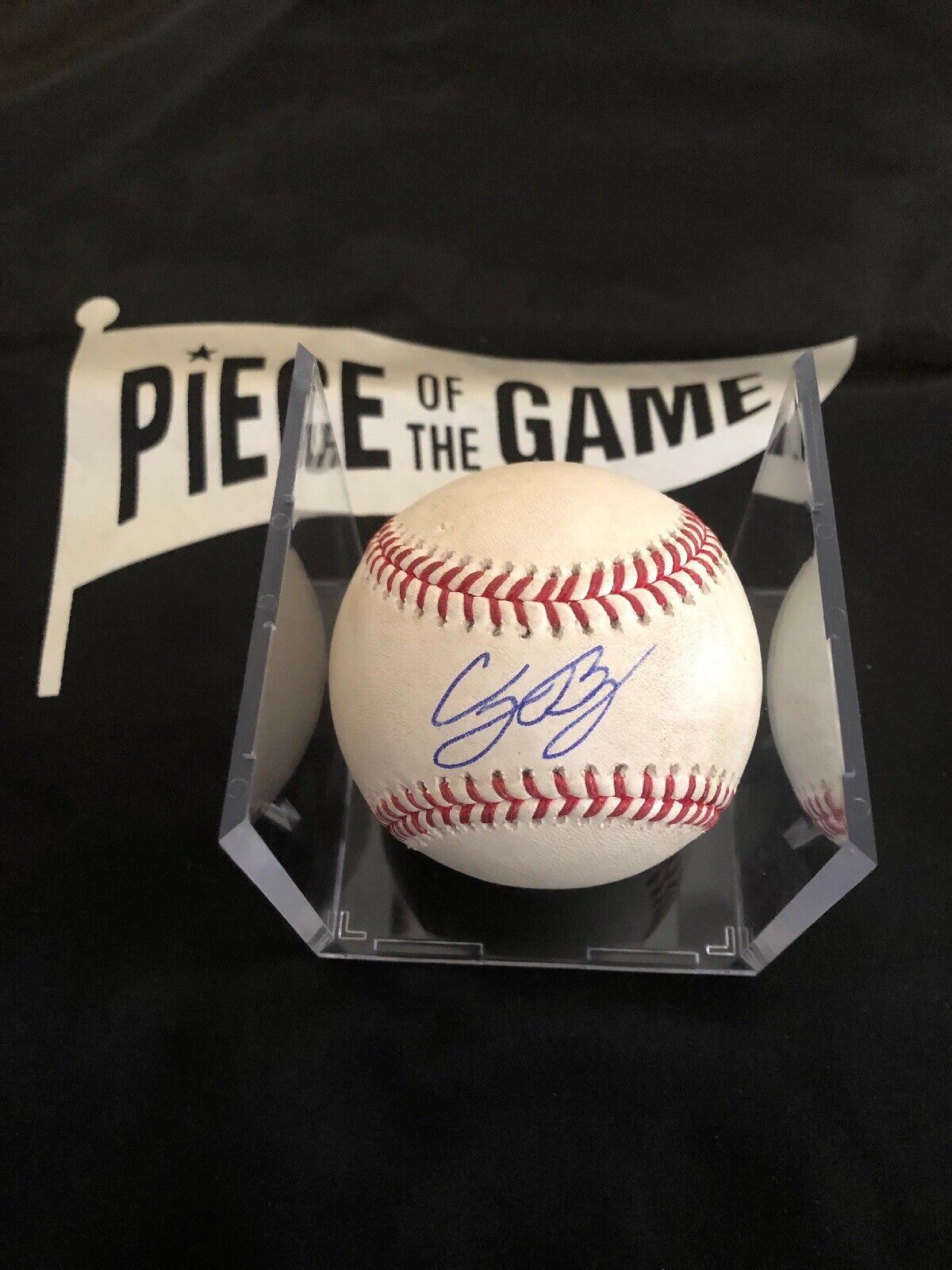 Cody Bellinger MLB Game Used Logo Double RBI Baseball 9/7/18 Double #53 Hit# 256