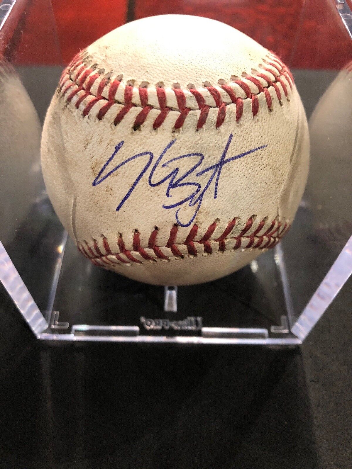 Kris Bryant Game Used MLB Logo Ball MVP Year Autographed Baseball 8/31/16