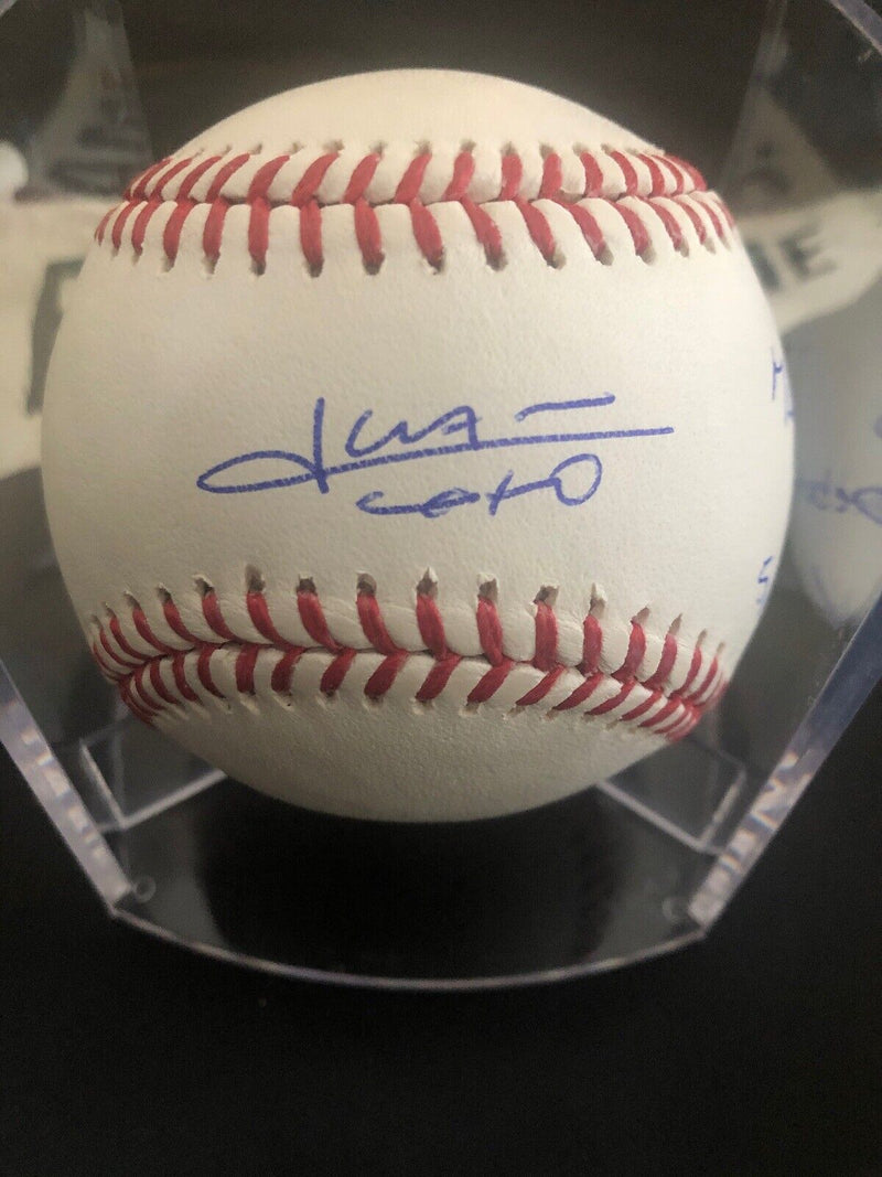 Juan Soto Autographed MLB Baseball Sweet Spot Signed and Inscribed MLB Debut