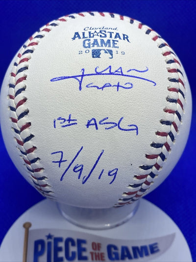 JUAN SOTO MLB All Star Game Autographed Inscribed Logo Baseball Nationals Champs
