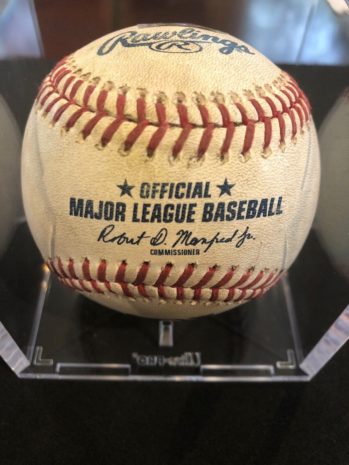 Kris Bryant MLB Game Used Single Baseball to Acuna Jr. 5/15/18 Cubs vs Braves