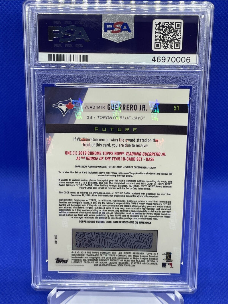 2019 Topps NOW Future Award Winner VLADIMIR GUERRERO JR ROOKIE SP GRADED PSA 10