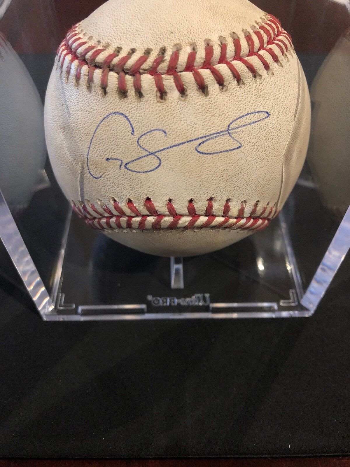 Gary Sanchez Game Used Baseball Rookie Year Autographed Baseball 9/11/16