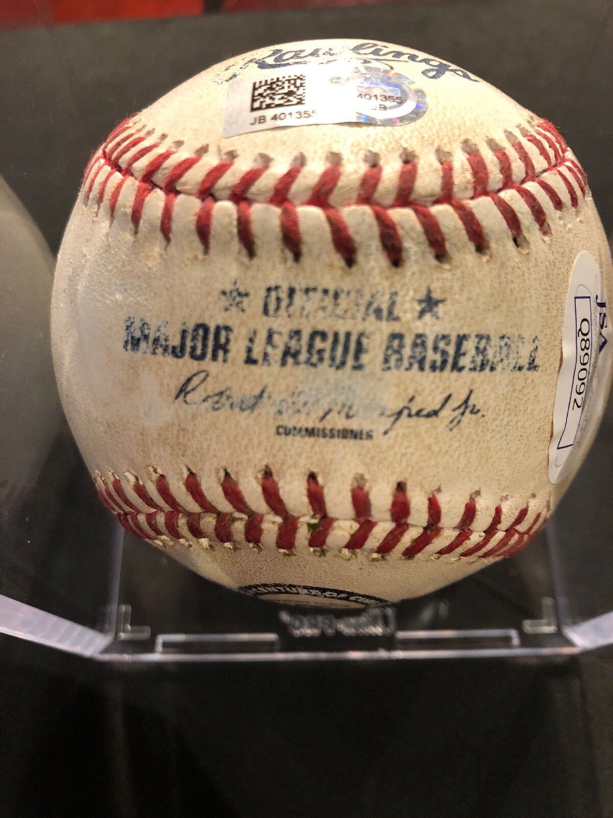 Kris Bryant Game Used MLB Logo Ball MVP Year Autographed Baseball 8/31/16