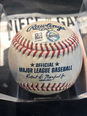 Austin Meadows MLB Game Used Single Baseball 5/27/19 Career Hit #95 Tampa Rays