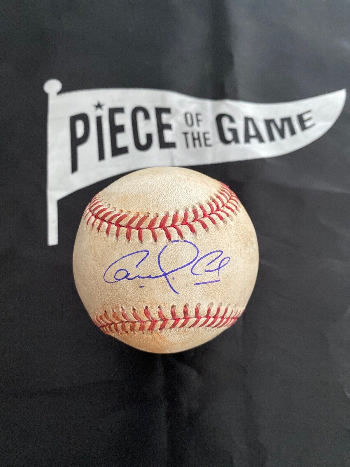 Carlos Correa MLB Game Used Double 2 RBI Autographed Baseball Hit #287 Astros