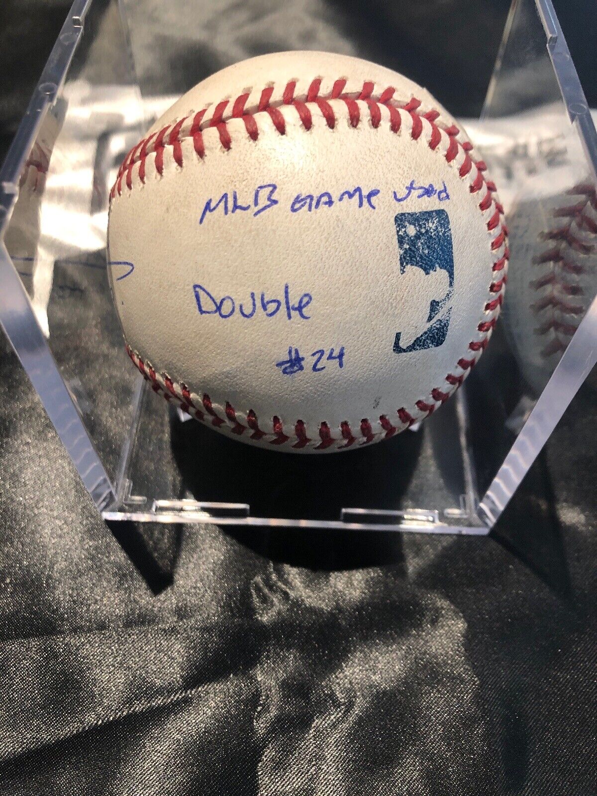 Juan Soto MLB Game Used Double Signed Baseball 9/26/18 Career Double #24 Nats