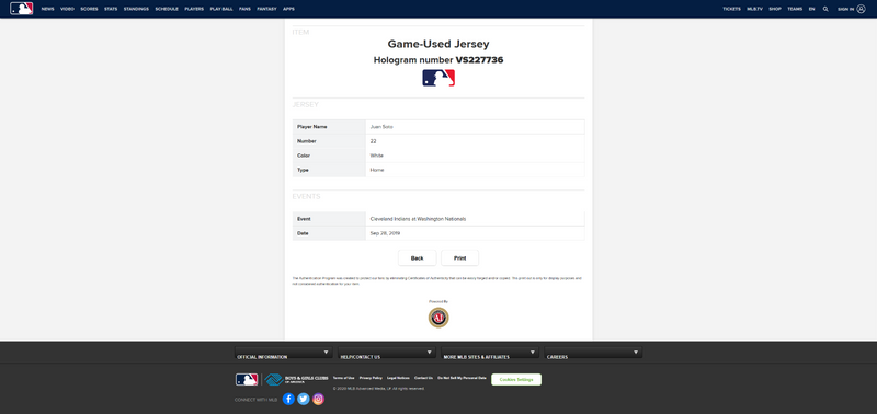Juan Soto MLB Game Used World Series Season Jersey Career HR 