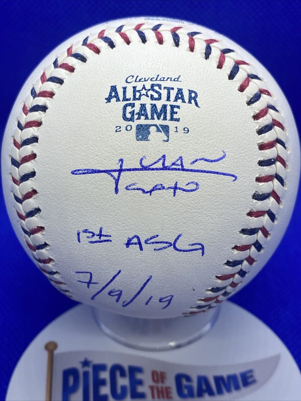 JUAN SOTO MLB All Star Game Autographed Inscribed Logo Baseball Nationals Champs