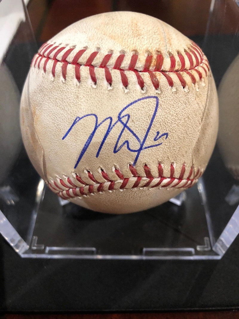 Mike Trout MLB Game Used Autographed Baseball MVP 7/23/2016 Angles vs Astros