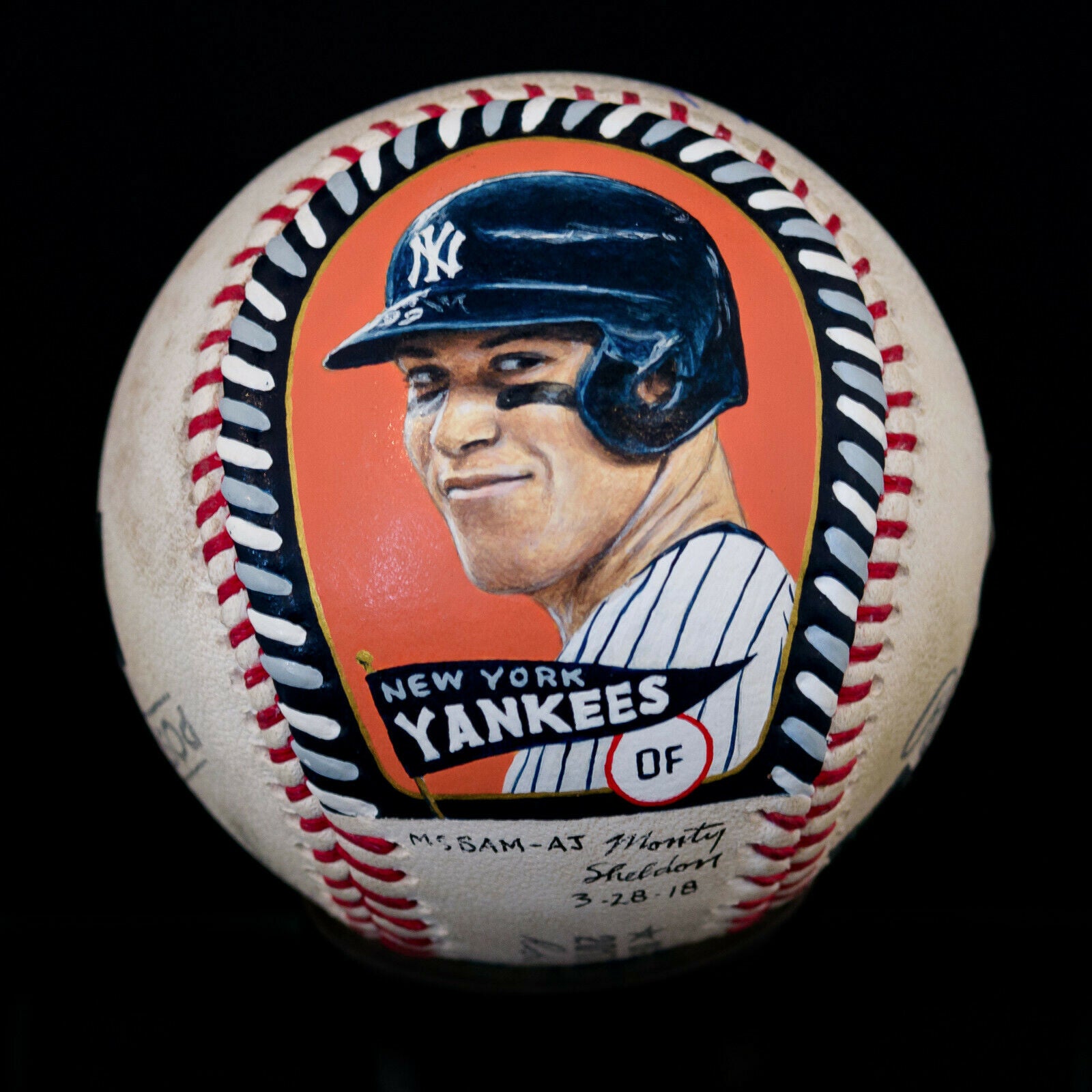 Aaron Judge Baseball Authenticated Masterpieces Game-Used, Autographed Baseball