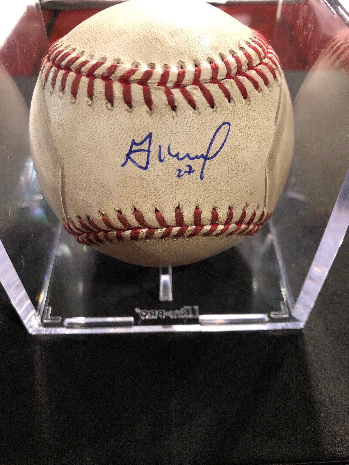 Jose Altuve MLB Game Used Autographed Baseball 9/24/14 Houston vs Texas