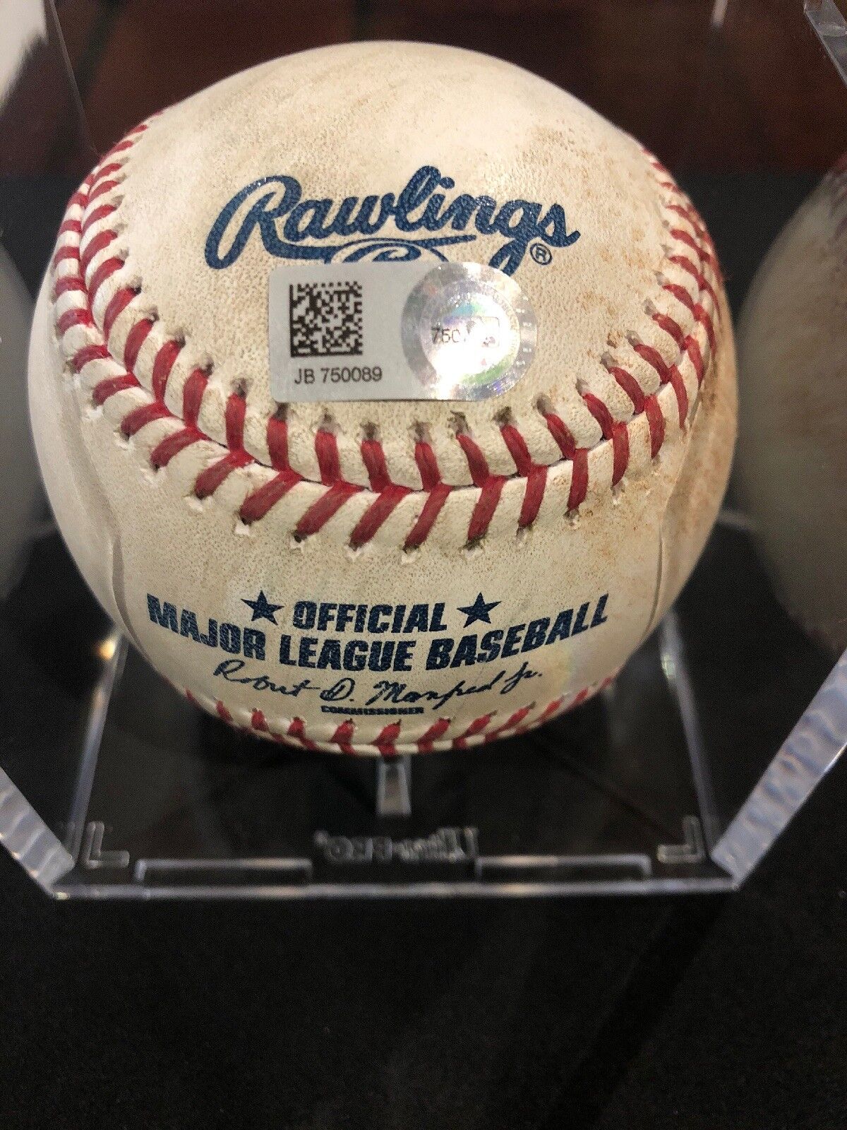 Bryce Harper MLB Game Used Single RBI 4/26/16 Hit #549 Phillies vs Nationals