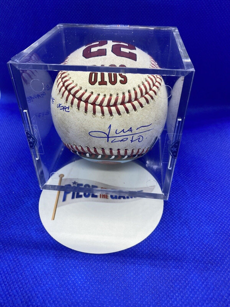 Juan Soto Baseball Authenticated Masterpieces Game-Used, Autographed Baseball