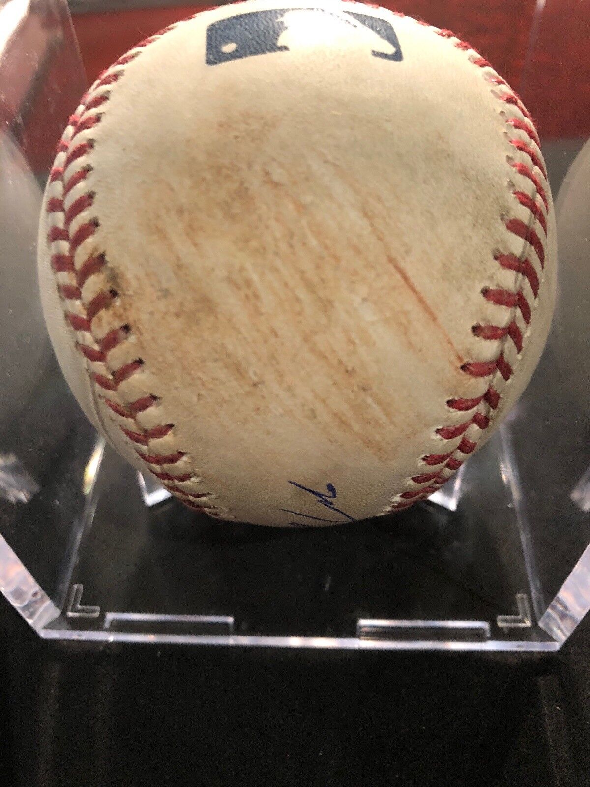 Marcell Ozuna Autographed MLB Game Used Double 8/28/17 Double # 118 Hit # 623