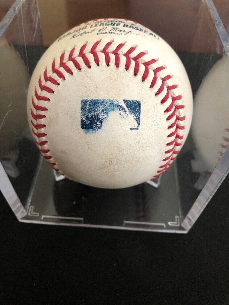 Giancarlo Stanton MLB Game Used Single RBI Baseball 7/26/17 Hit 