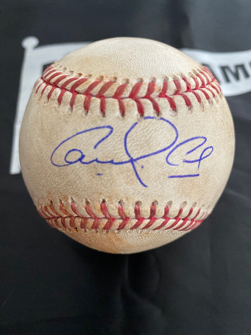 Carlos Correa MLB Game Used Double 2 RBI Autographed Baseball Hit 