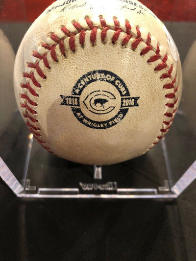 Kris Bryant Game Used MLB Logo Ball MVP Year Autographed Baseball 8/31/16