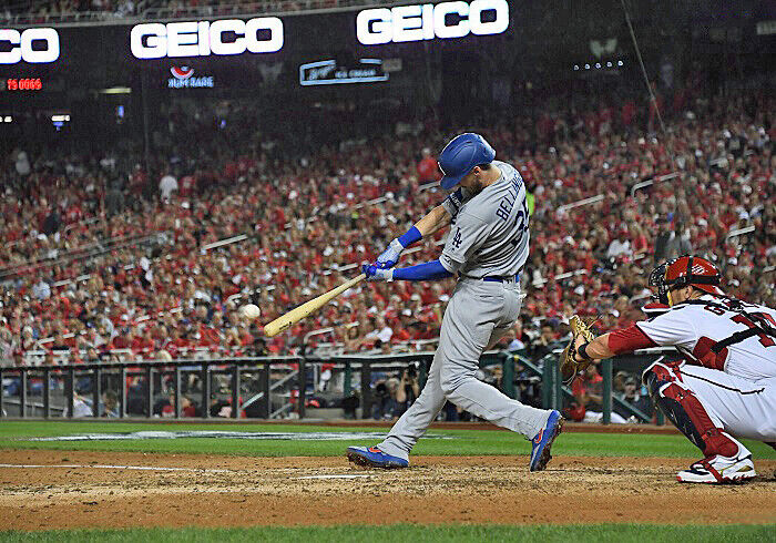 Cody Bellinger MLB Game Used NLDS Double Baseball 10/6/19 Dodger MLB MVP