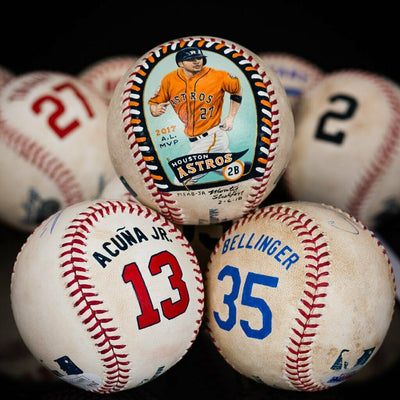 Baseball Authenticated Masterpieces Game-Used, Autographed & Painted Baseballs