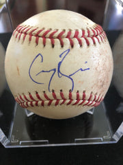 Greg Bird MLB Game Used Single Signed Logo Baseball 9/5/17 Career Hit #55