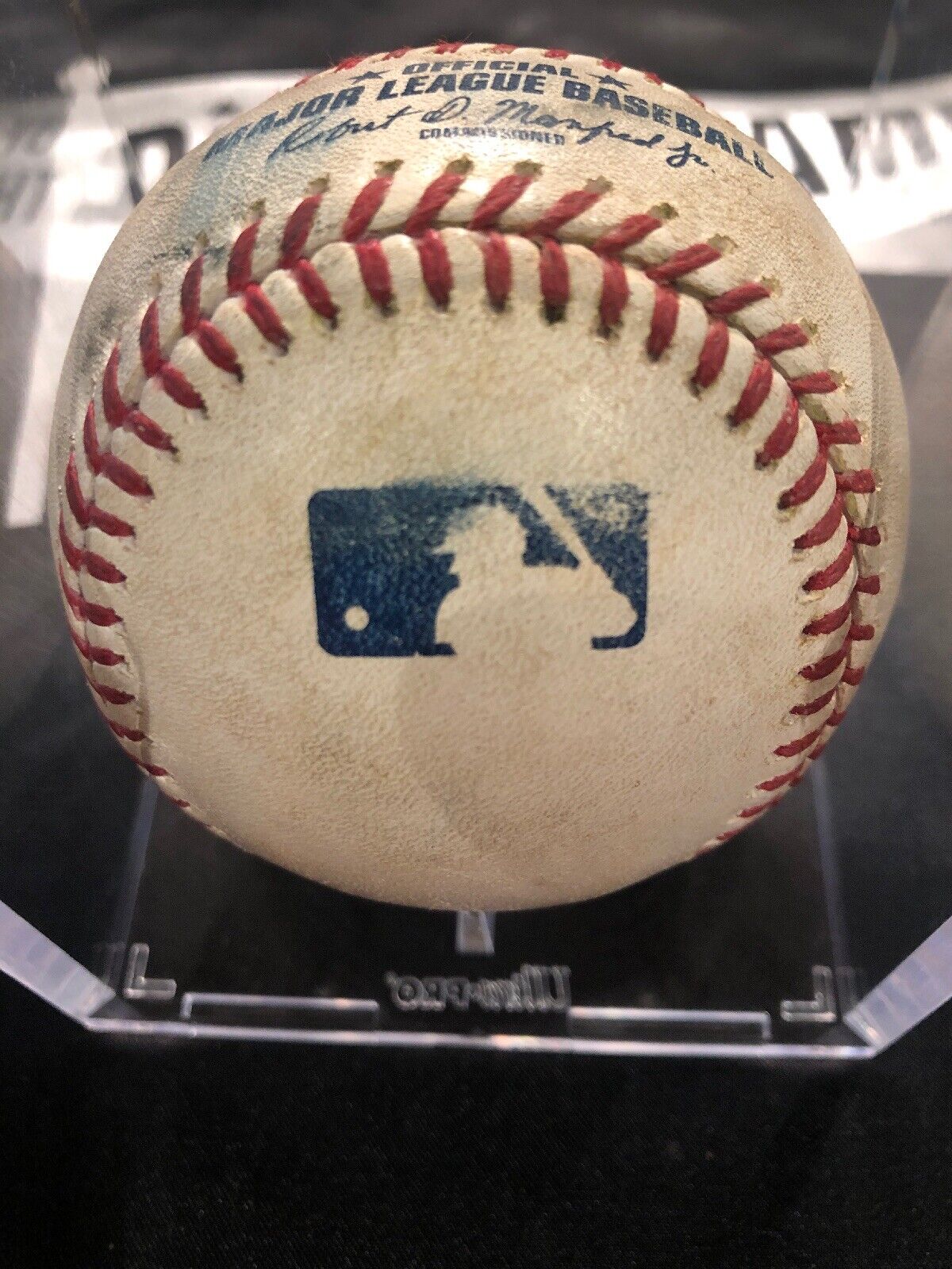 Keston Hiura Game Used MLB Authenticated Single Ball Auto 5/17/19 Career Hit # 3