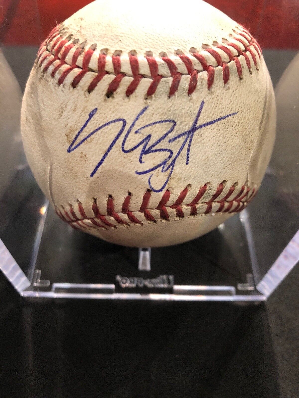 Kris Bryant Game Used MLB Logo Ball MVP Year Autographed Baseball 8/31/16