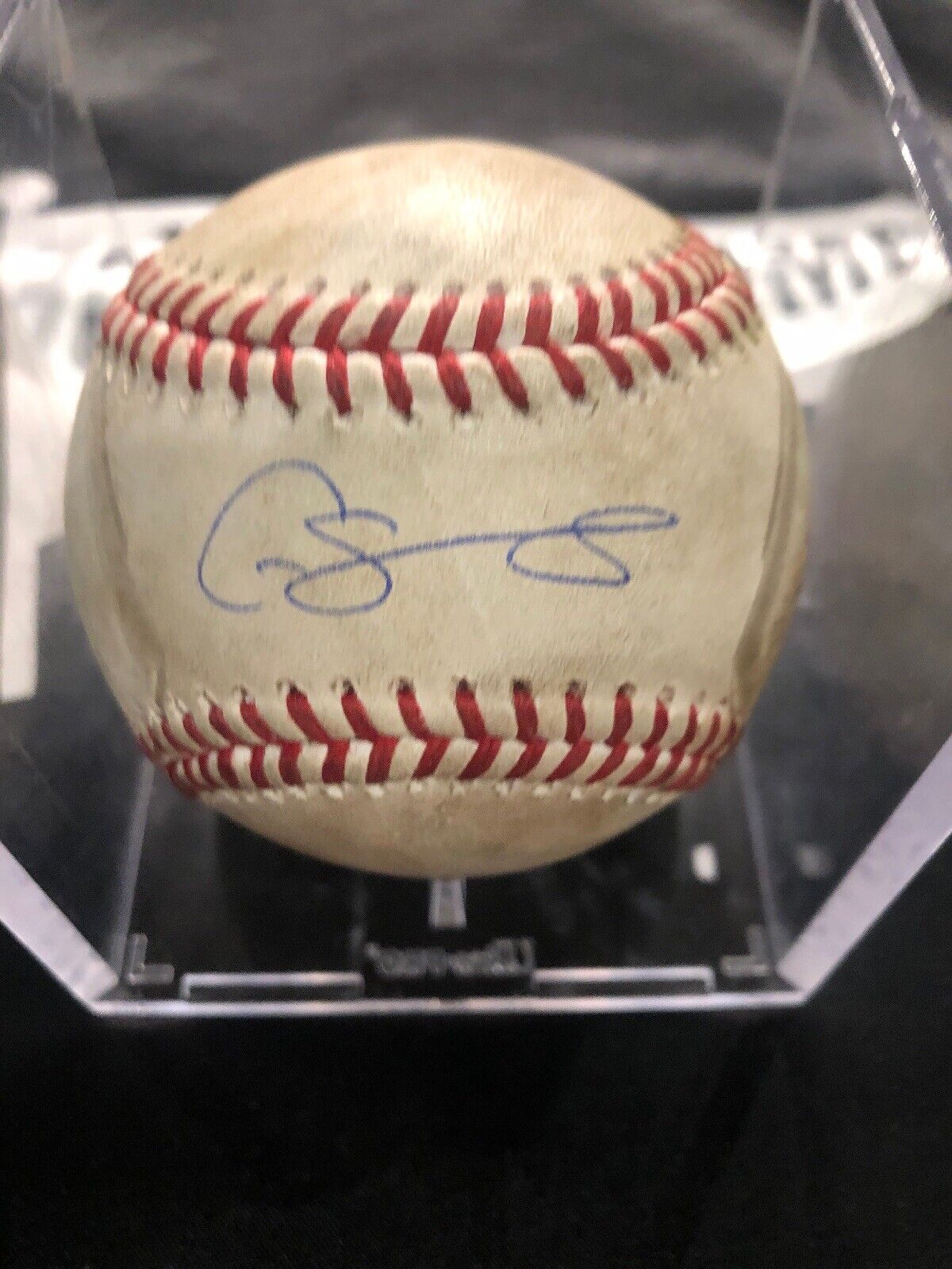 Gary Sanchez Game Used MLB Authenticated Double Autographed Baseball 4/28/18